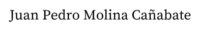 Juan Pedro Molina Cañabate